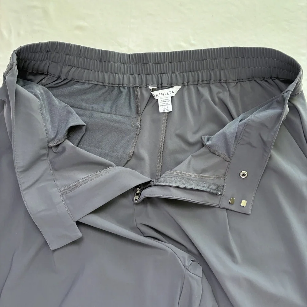 Athleta Pinnacle High Rise Wide Leg Pant 16 Tall Travel Sporty Office Comfort